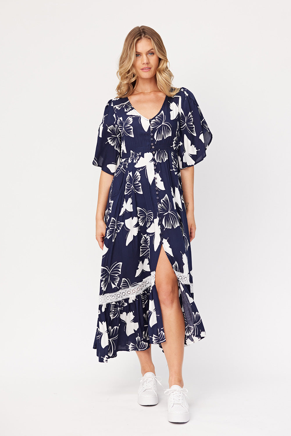 Lemon Tree Jolander Dress - Navy – ROSSELLINI + SHINE