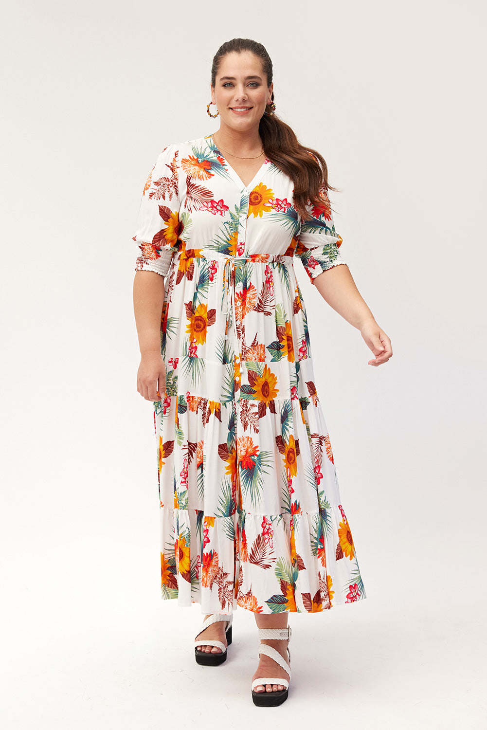 Lemon Tree Jayda Dress- White Print