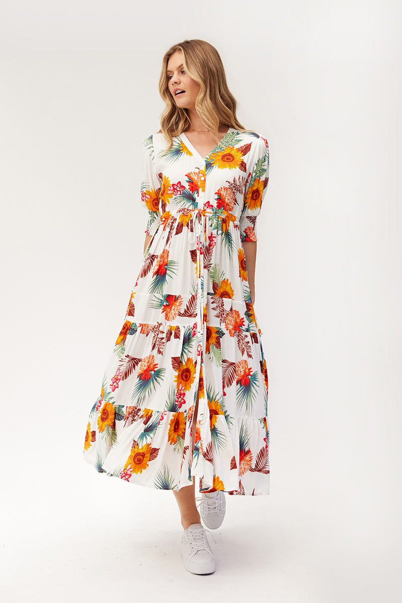 Lemon Tree Jayda Dress- White Print