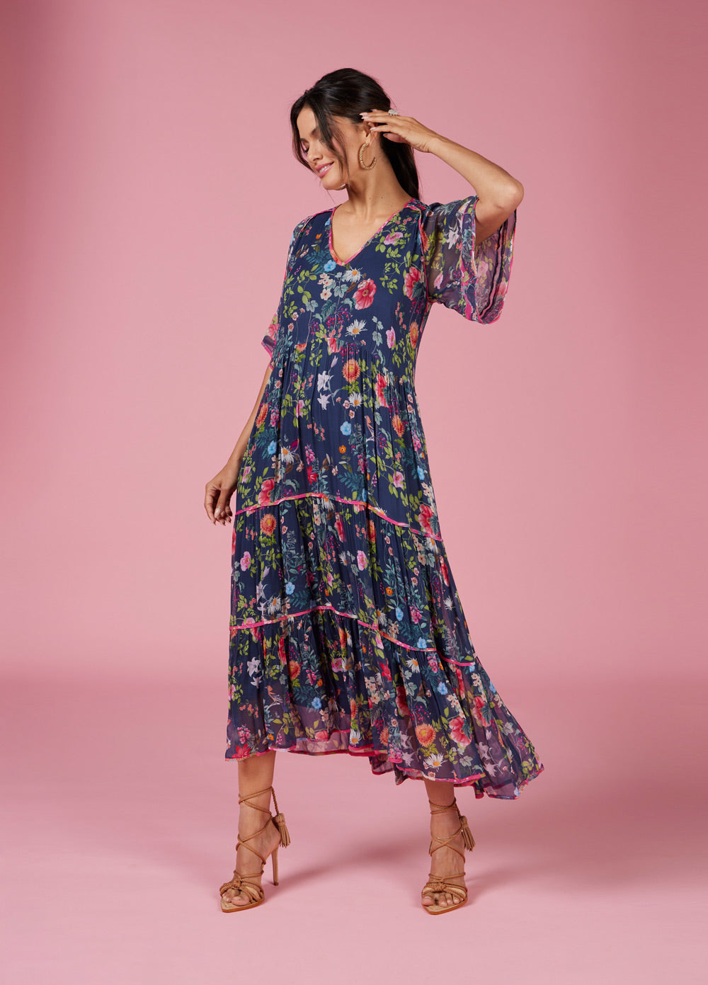 Loobies Story Fleur Presse Midi Dress