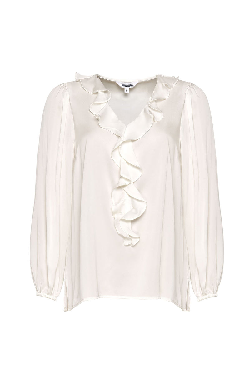 Loobies Story Luxe Blouse - Silk White