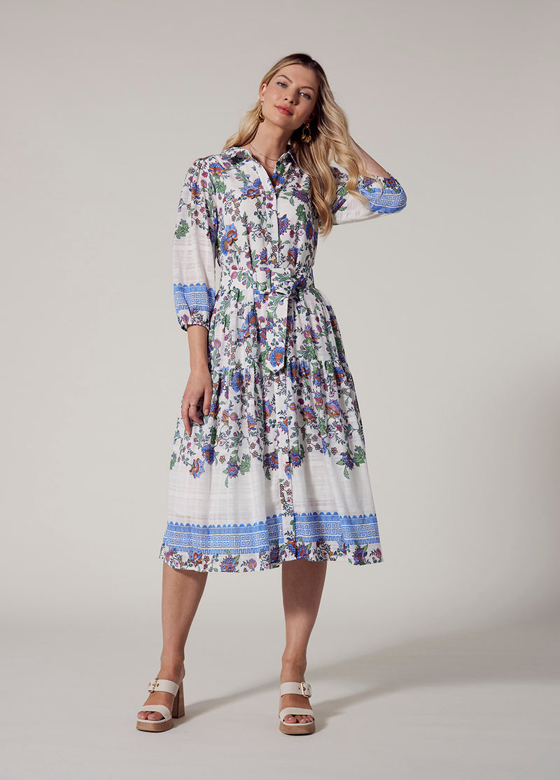 Loobies Story Calliope Shirt Dress - White Multi