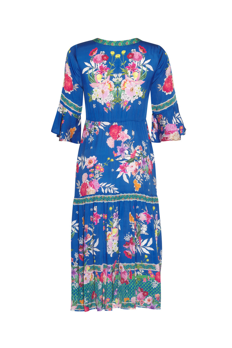 Loobies Story La Fiesta Midi Dress - Corfu Blue