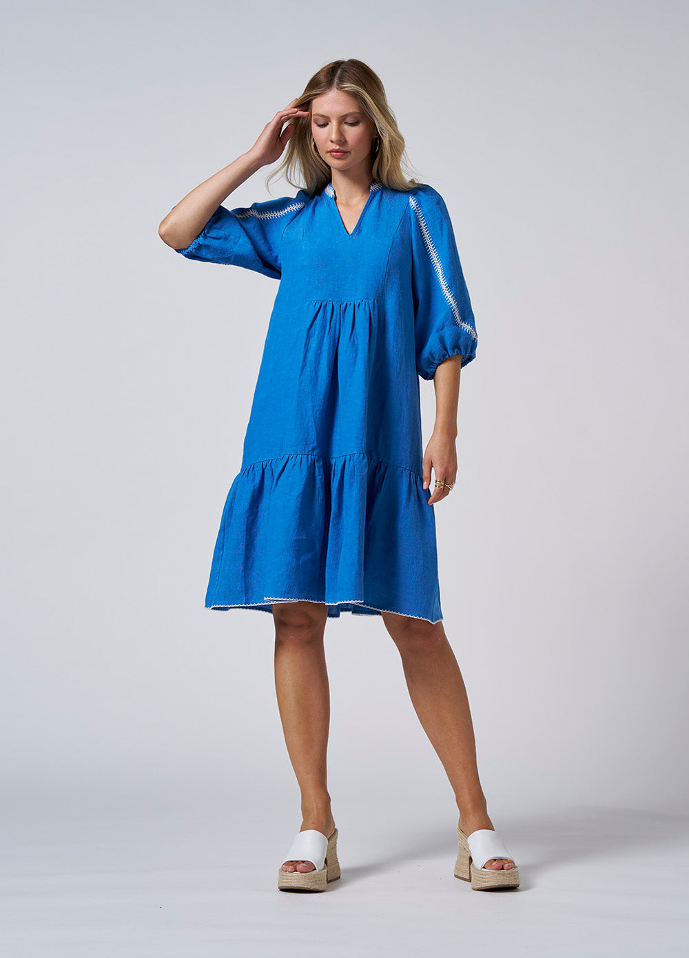 Loobies Story Verena Dress - Cornflower