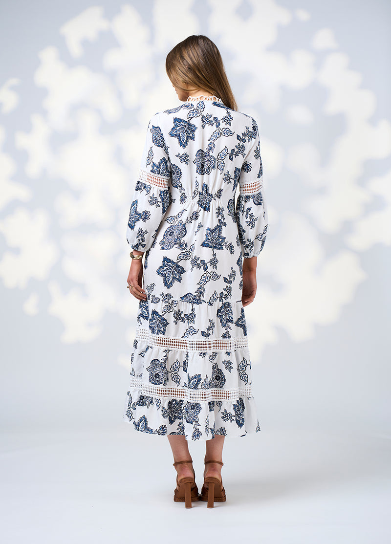 Loobie's Story Indie Midi Dress in Silk White