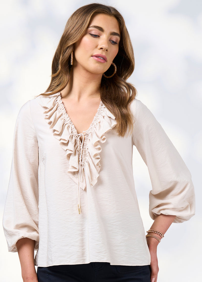 Loobie's Story Evie Blouse in Bone