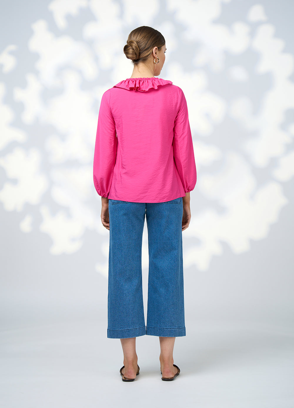 Loobie's Story Evie Blouse in Fuchsia
