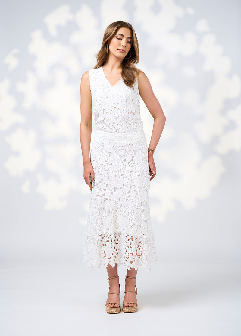 Loobie's Story Keira Skirt- Silk White