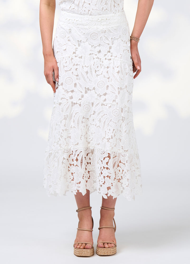 Loobie's Story Keira Skirt- Silk White