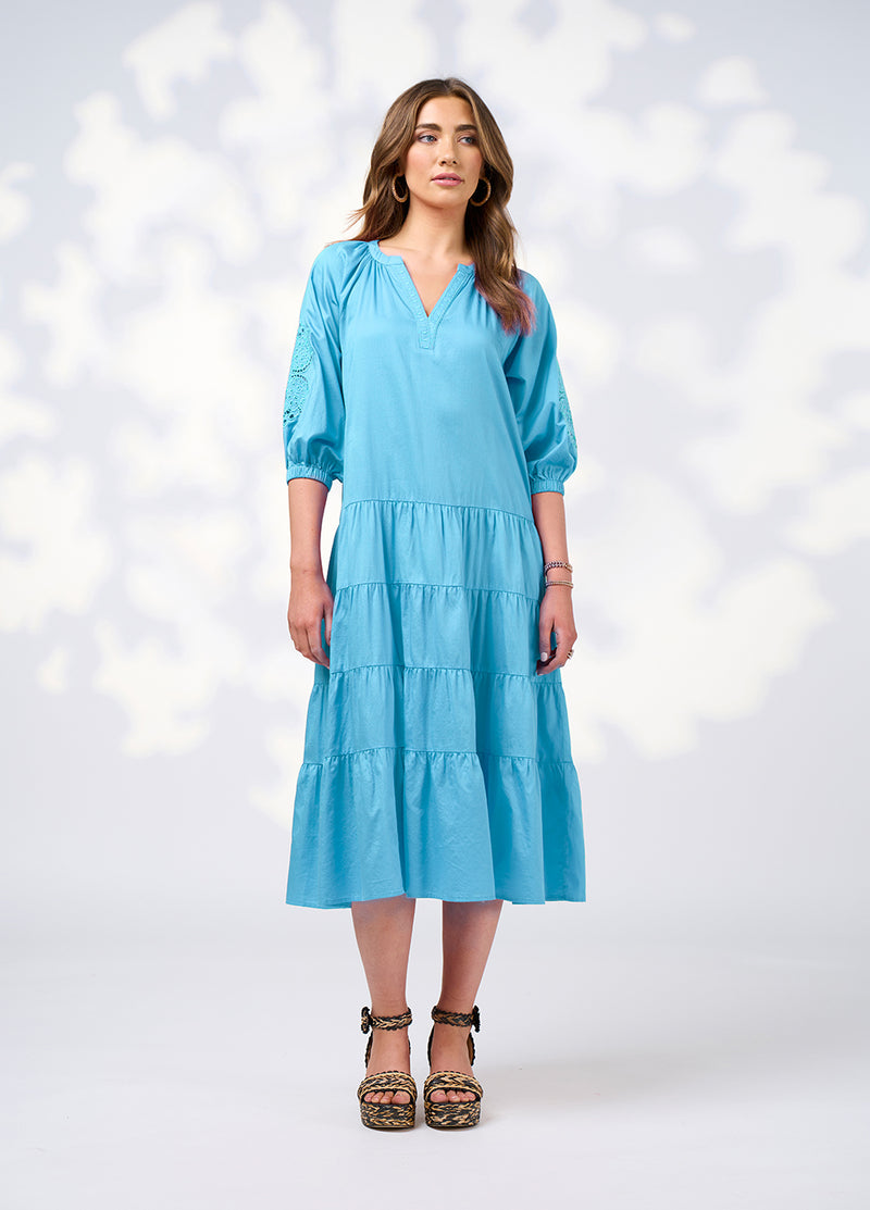 Loobie's Story Cali Midi Dress - Aqua