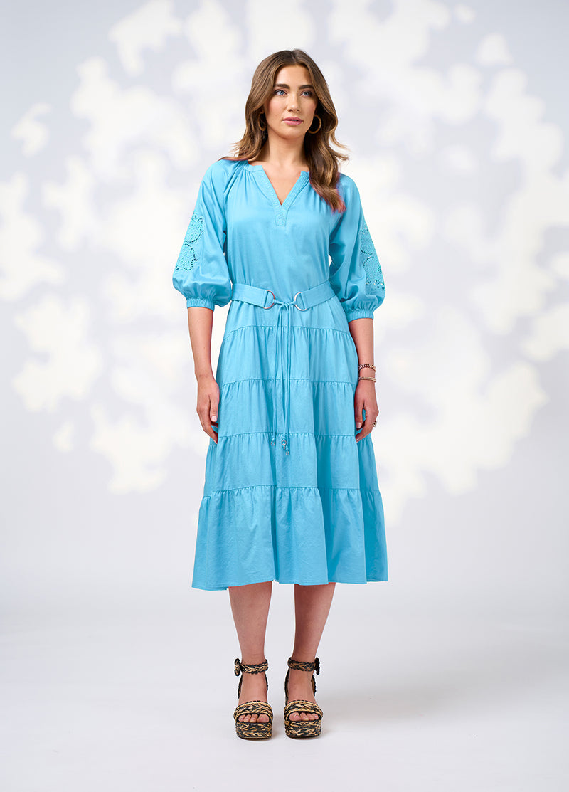 Loobie's Story Cali Midi Dress - Aqua