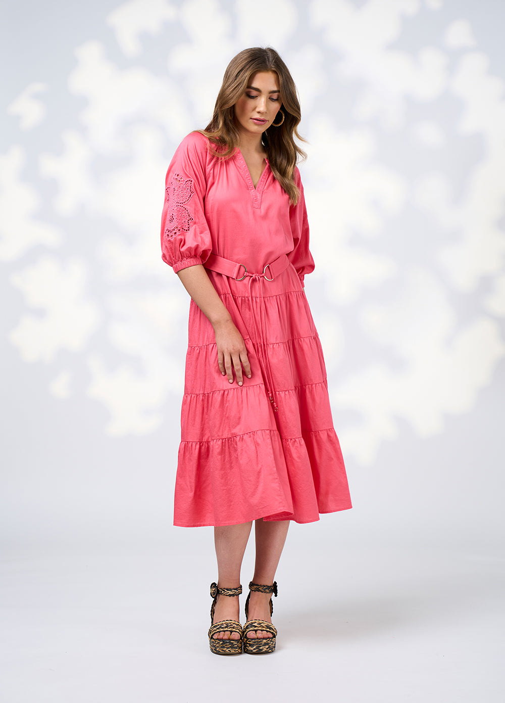 Loobie's Story Cali Midi Dress - Watermelon