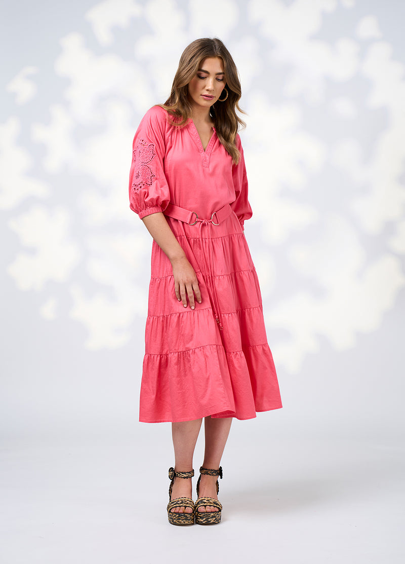 Loobie's Story Cali Midi Dress - Watermelon