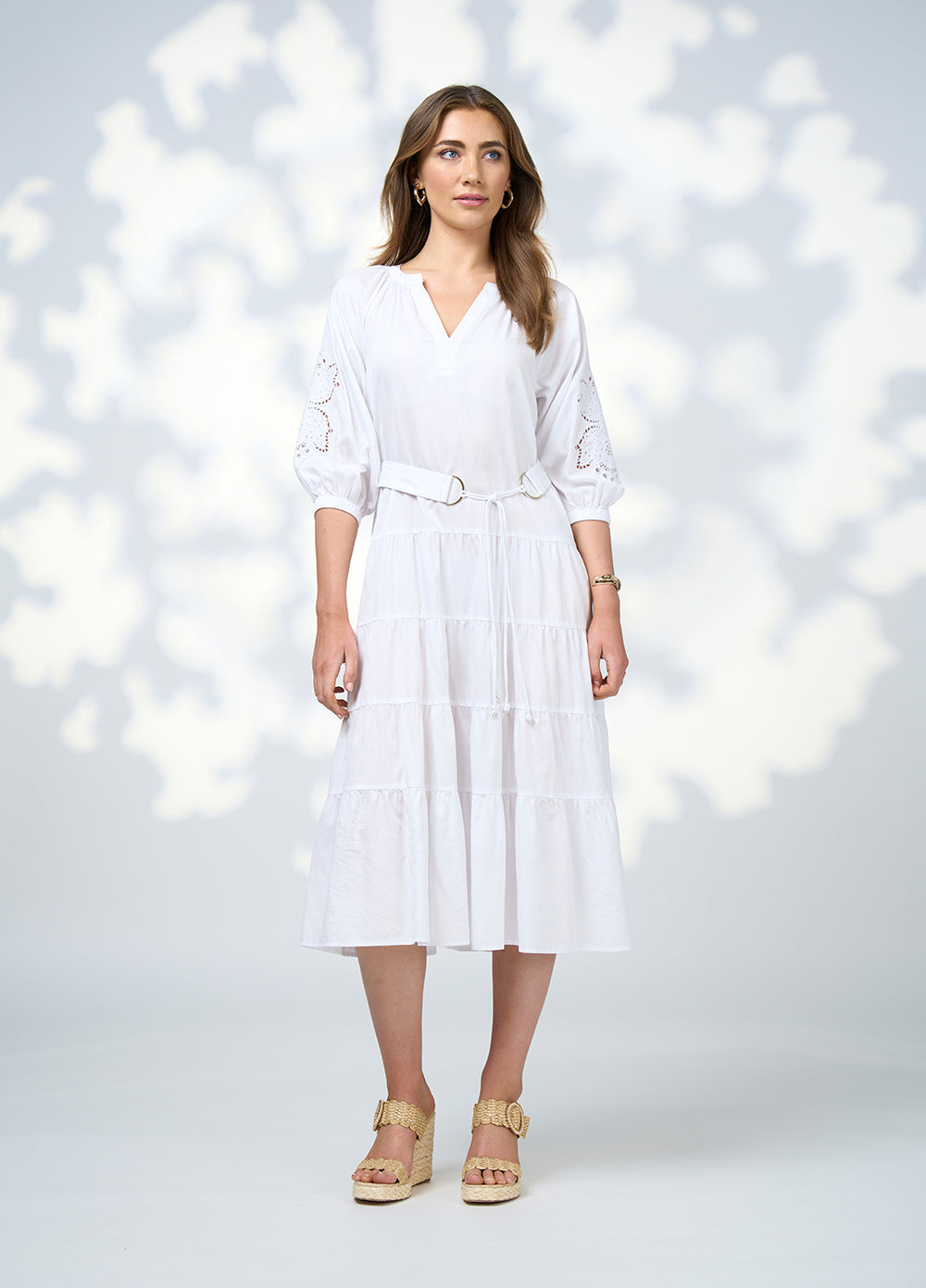 Loobie's Story Cali Midi Dress - White