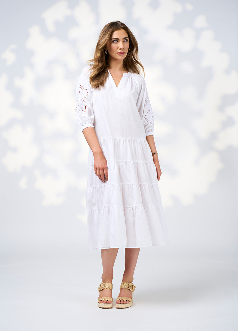Loobie's Story Cali Midi Dress - White