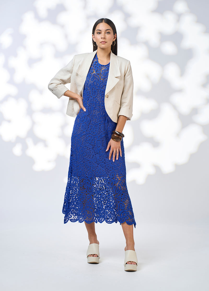 Loobie's Story Harlo Midi Dress-Cobalt