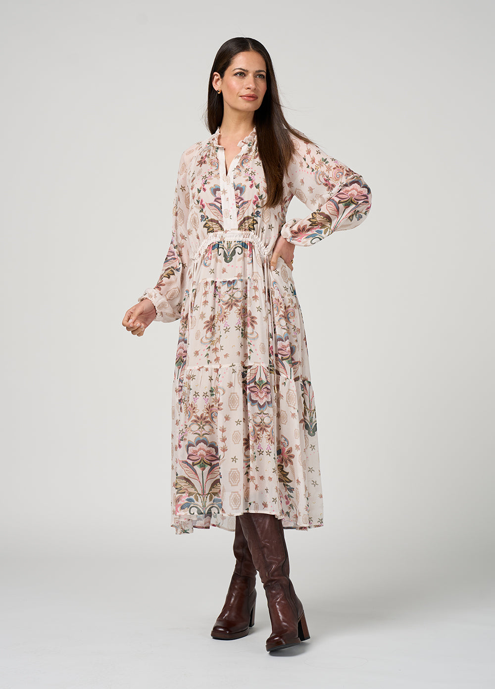 Loobie's Story Antoinette Midi Dress Bone