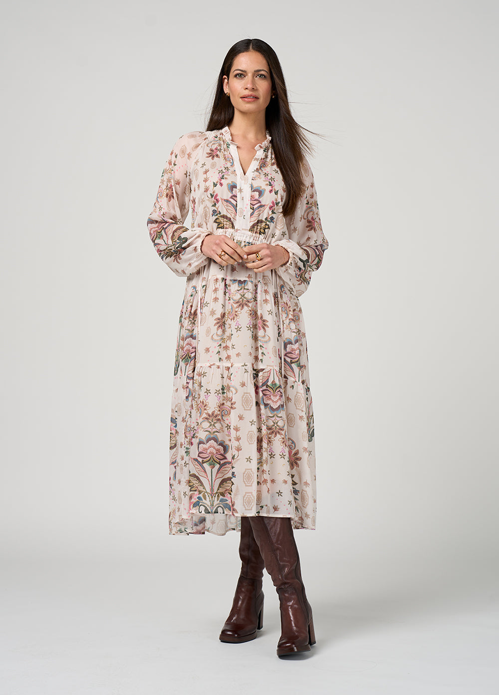 Loobie's Story Antoinette Midi Dress Bone