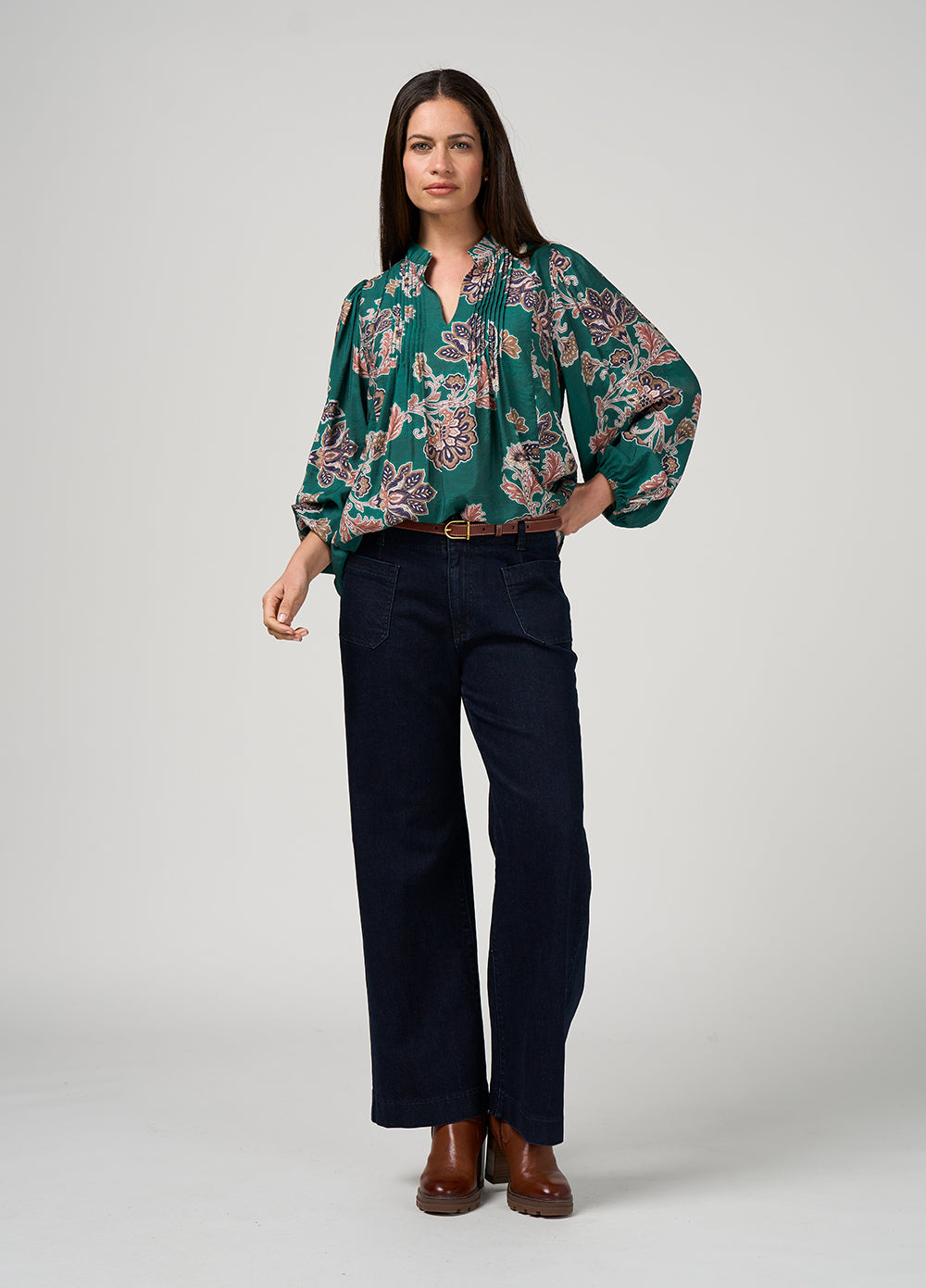 Loobie's Story Versailles Blouse Evergreen