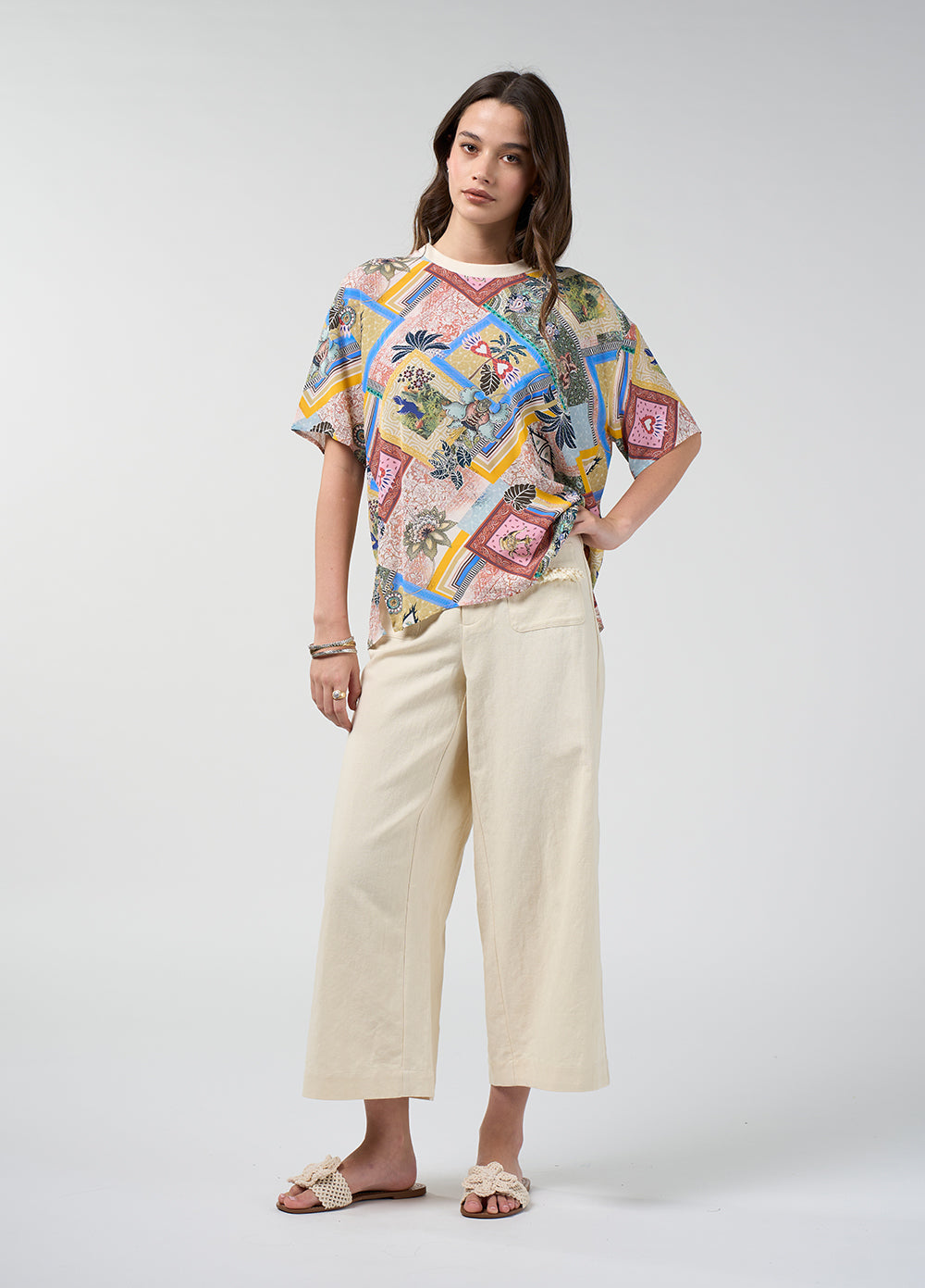 Loobies Story Navi Pants-Buttermilk