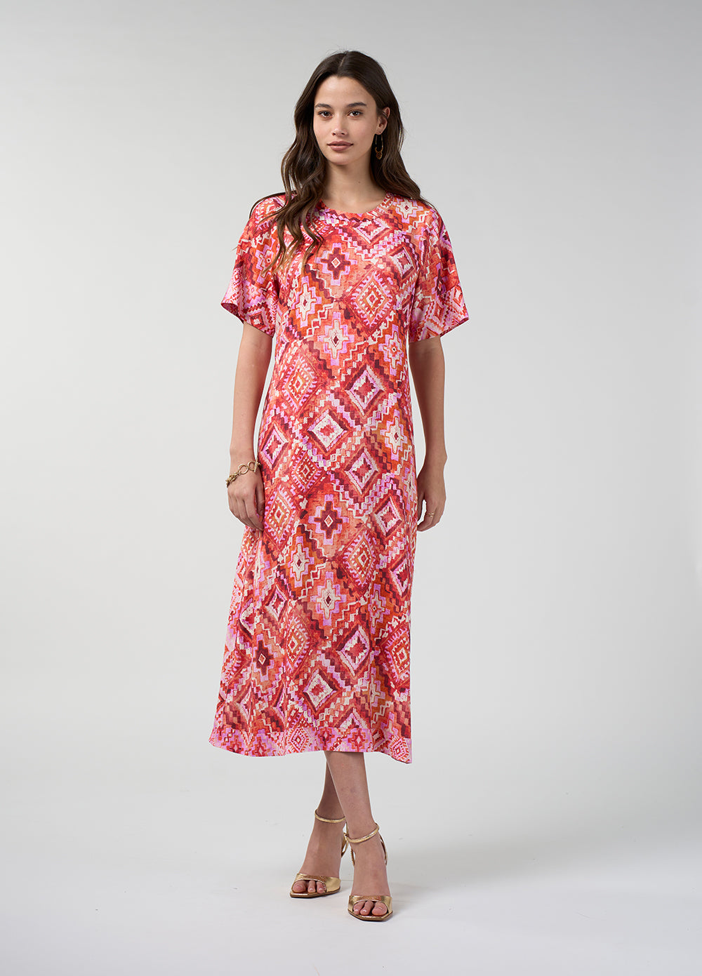 Loobie's Story Sinhala Dress Coral