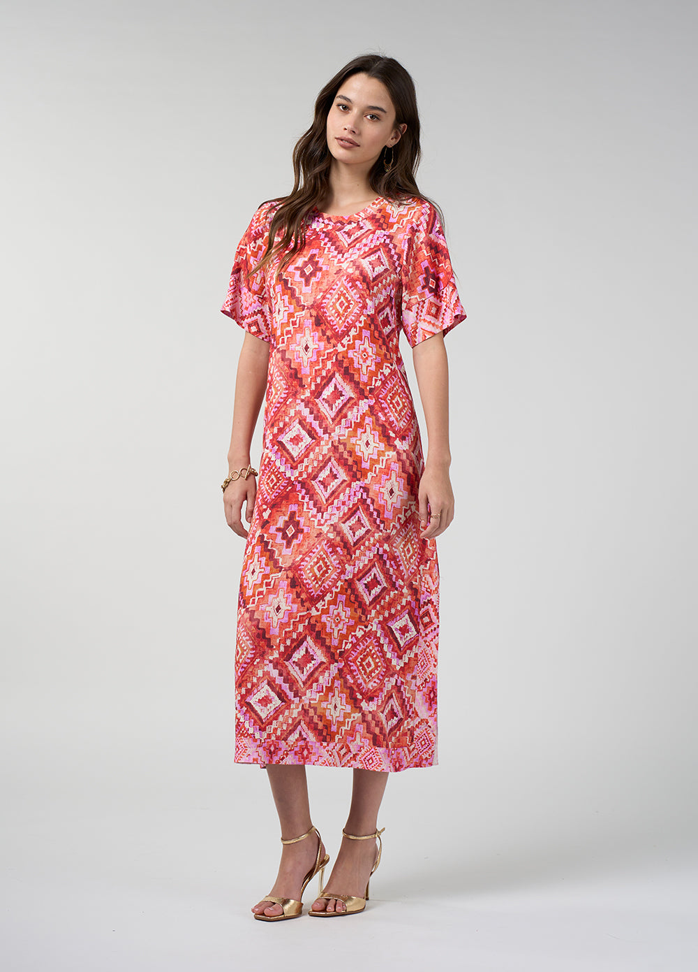 Loobie's Story Sinhala Dress Coral