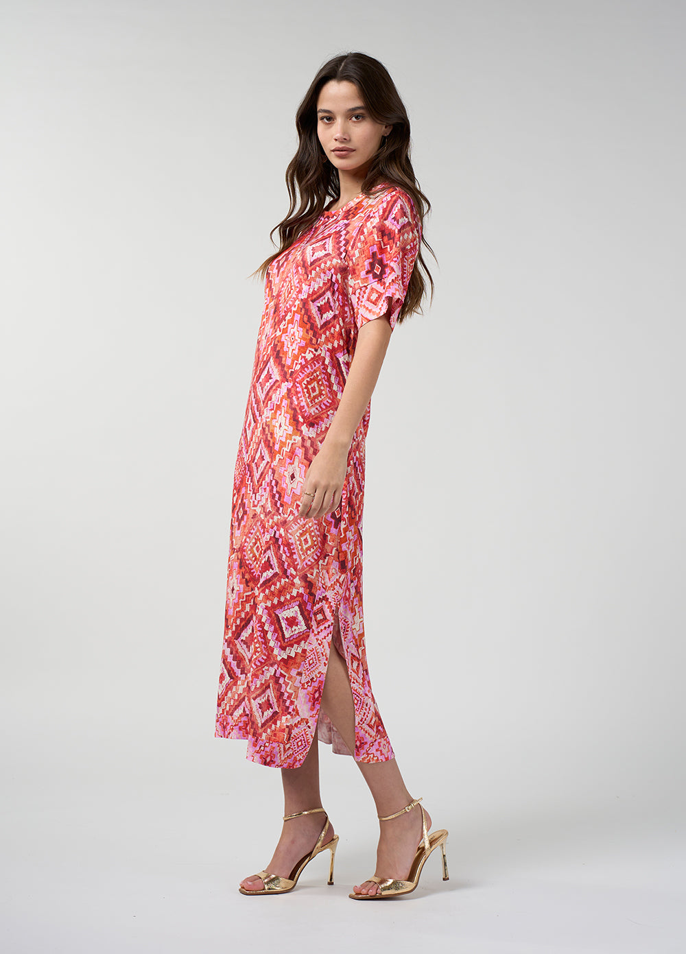 Loobie's Story Sinhala Dress Coral