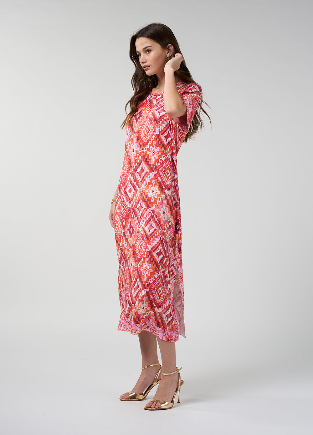 Loobie's Story Sinhala Dress Coral