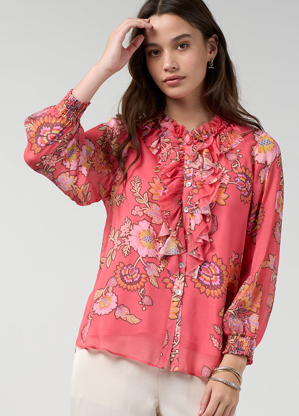 Loobies Story Mirissa Blouse Coral