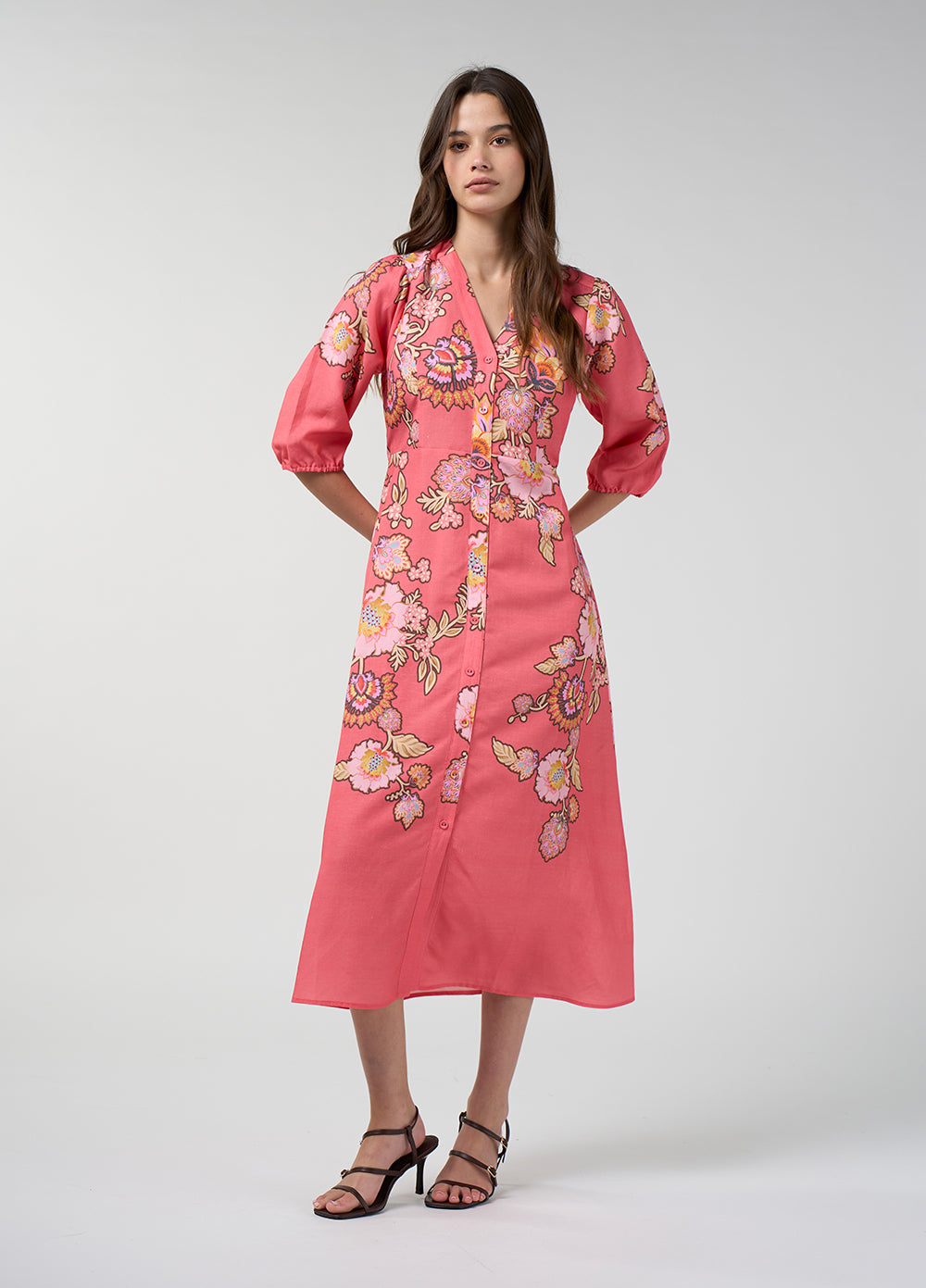 Loobie's Story Mirissa Shirt Dress Coral