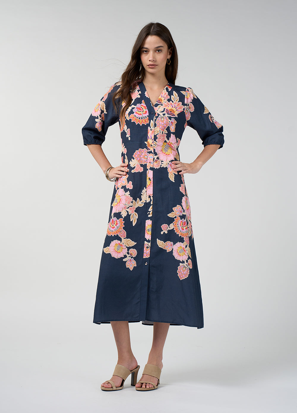 Loobie's Story Mirissa Shirt Dress Indigo