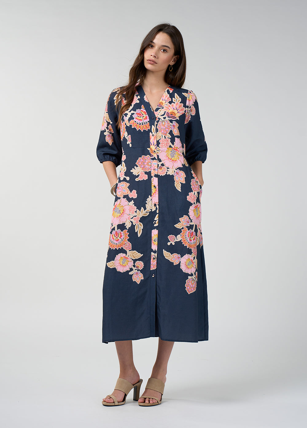Loobie's Story Mirissa Shirt Dress Indigo