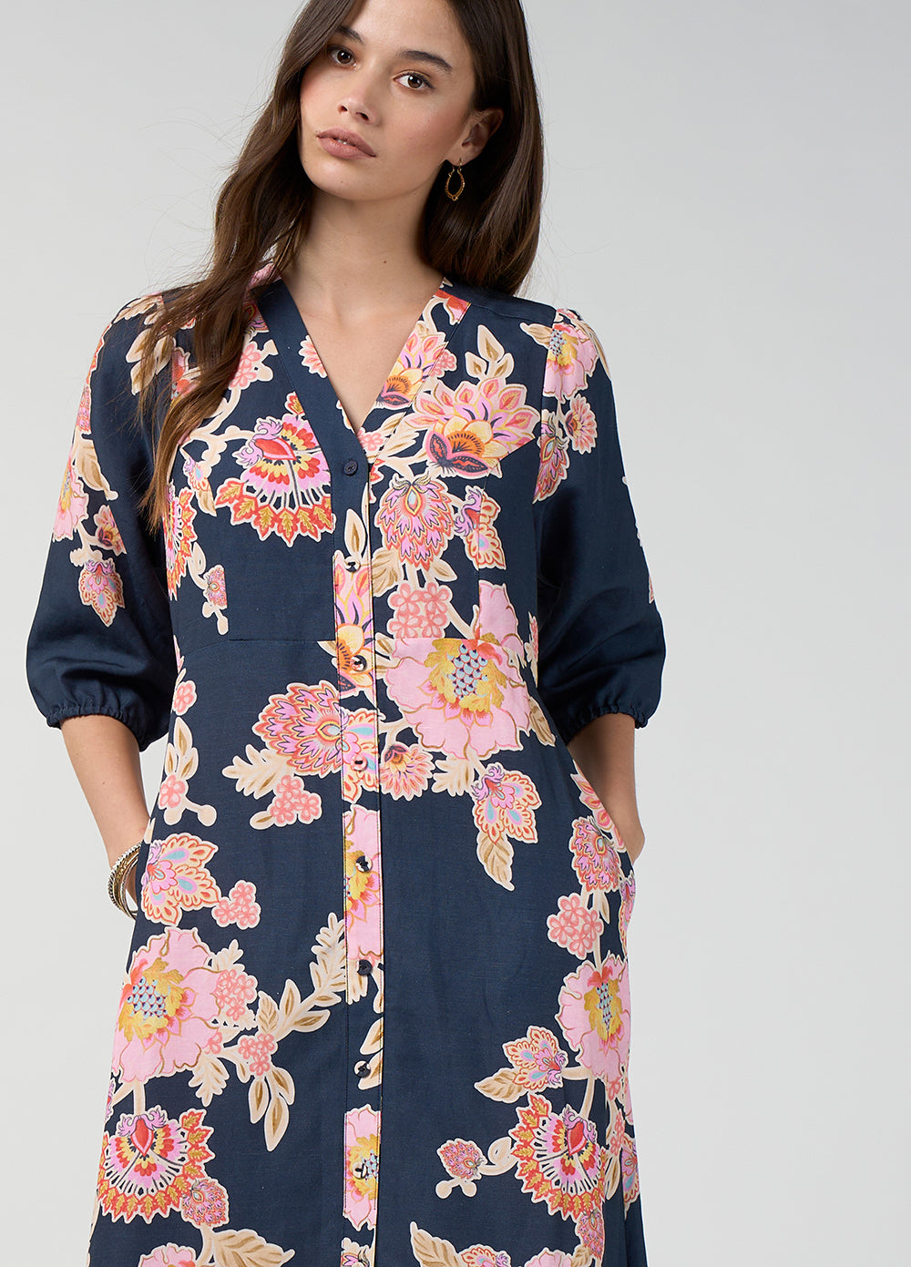 Loobie's Story Mirissa Shirt Dress Indigo