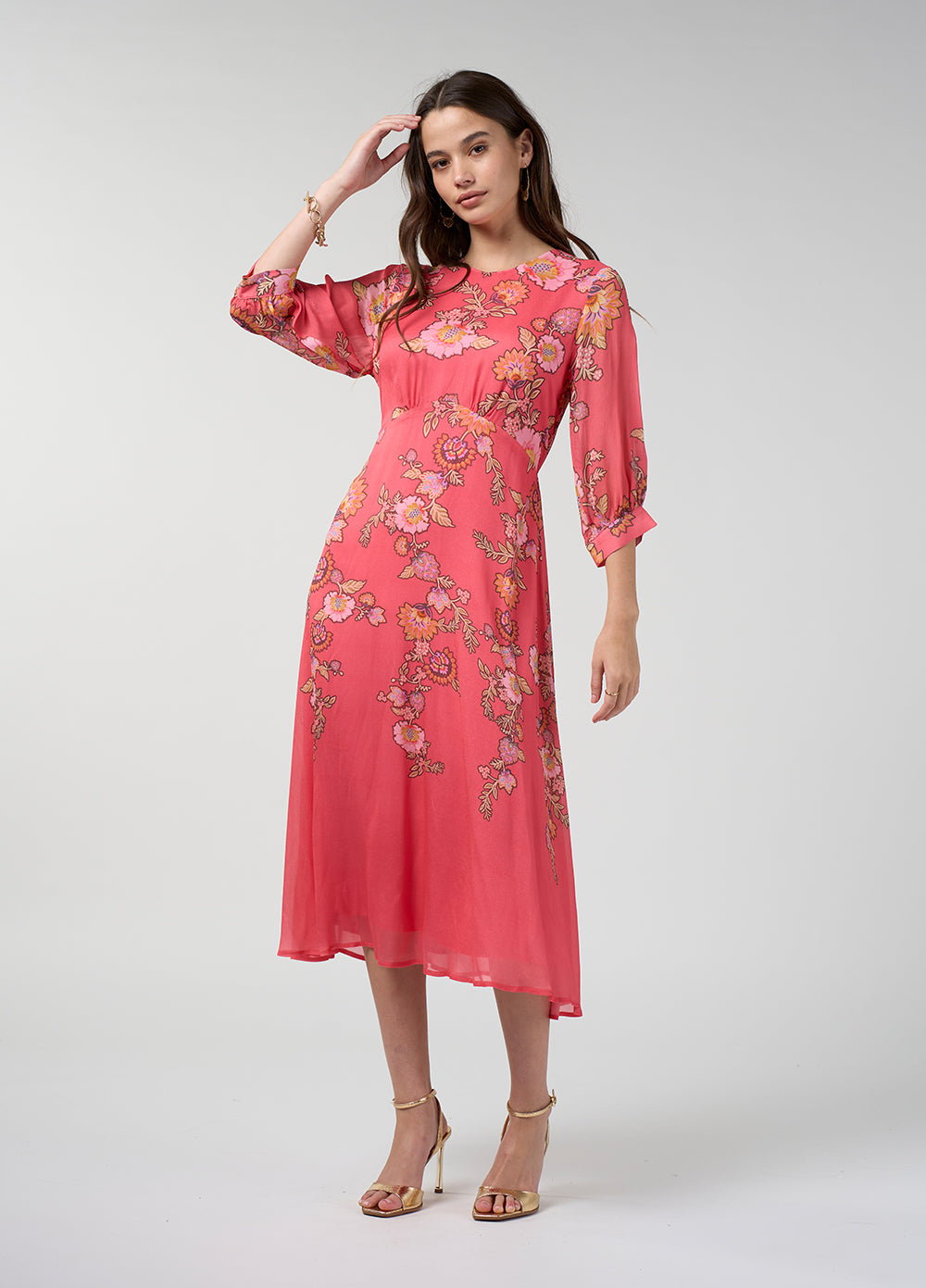 Loobie's Story Mirissa Midi Dress Coral