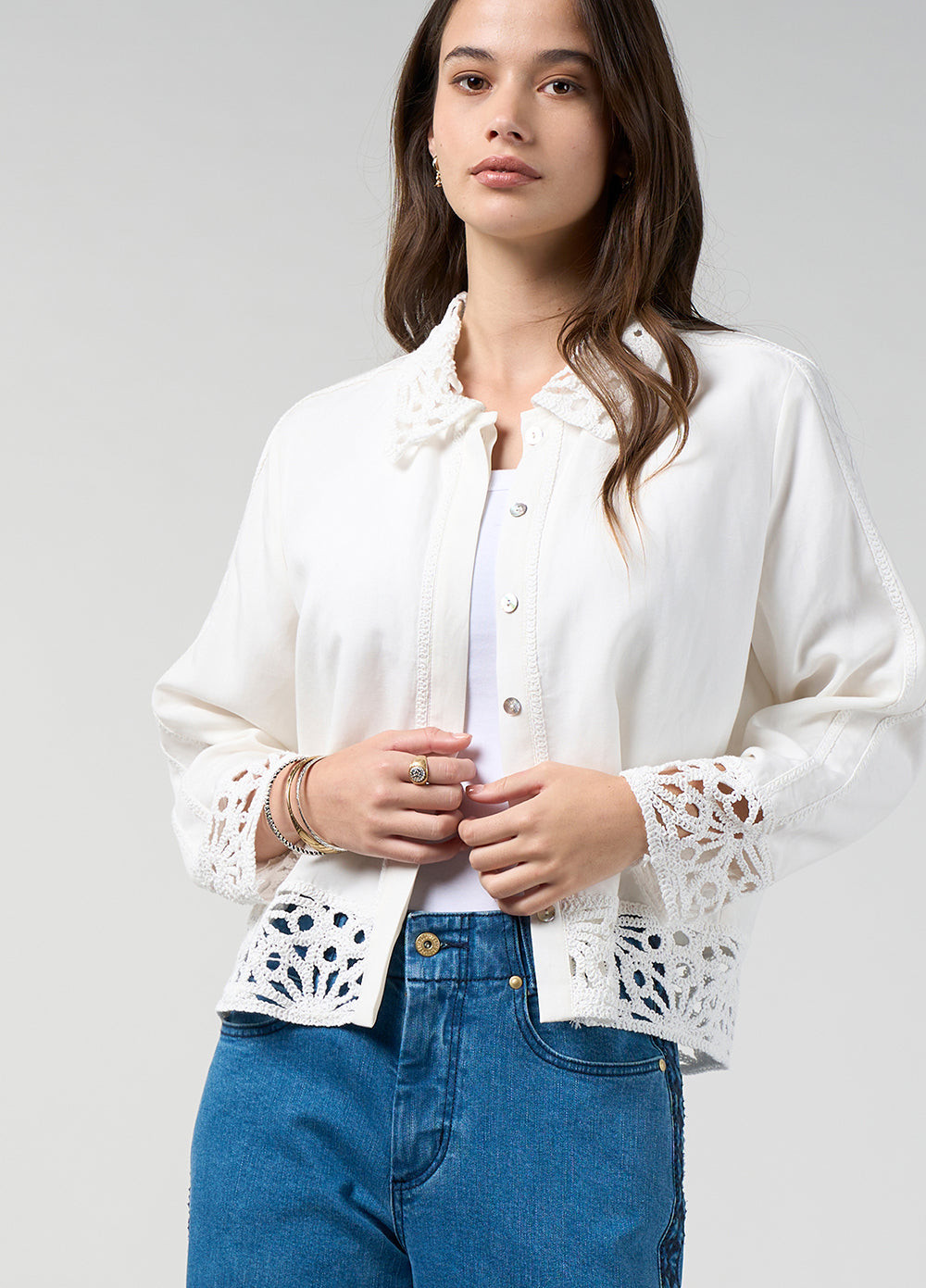Loobies Story Meera Jacket Silk White