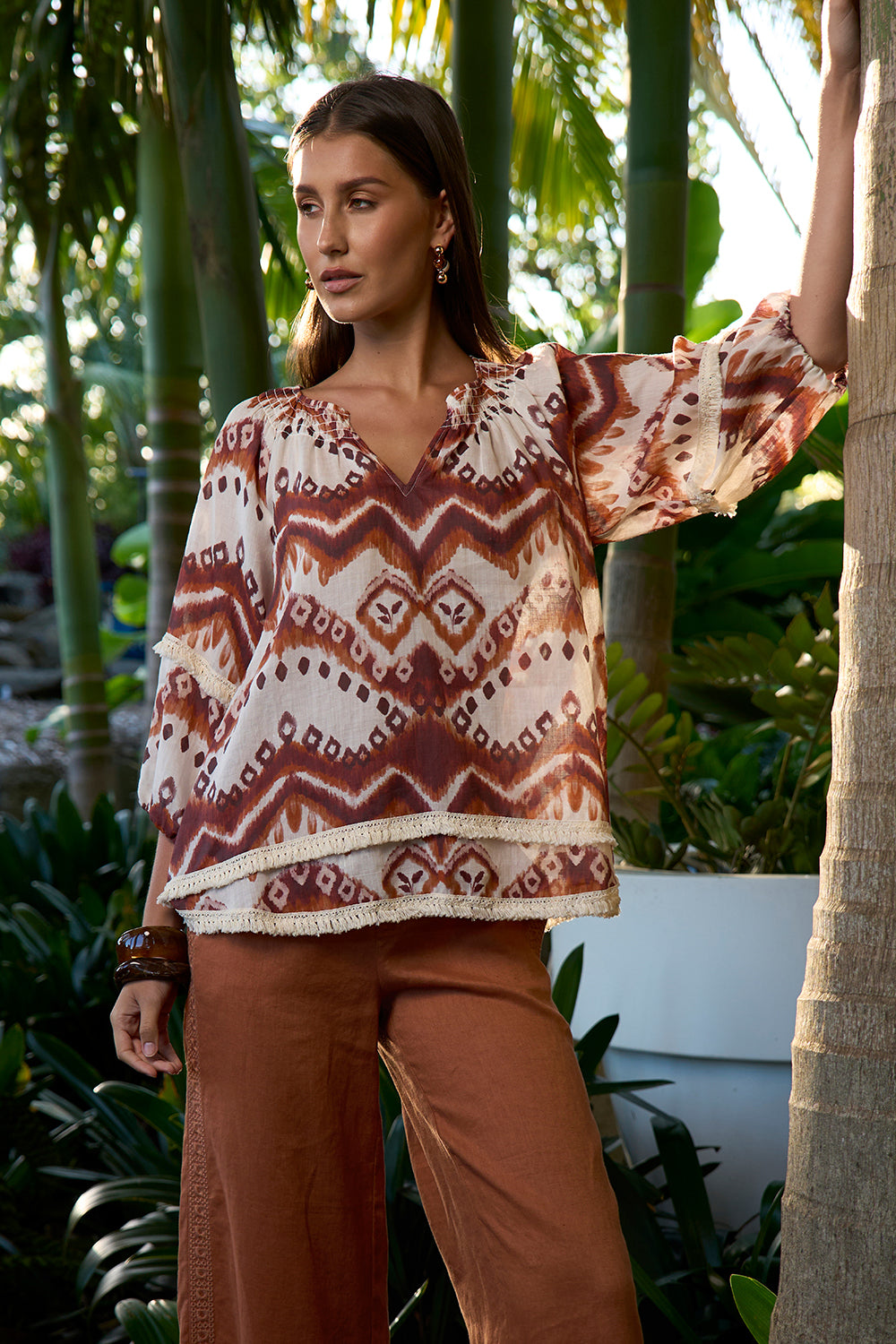 Loobies Story Zahlee Blouse Tan
