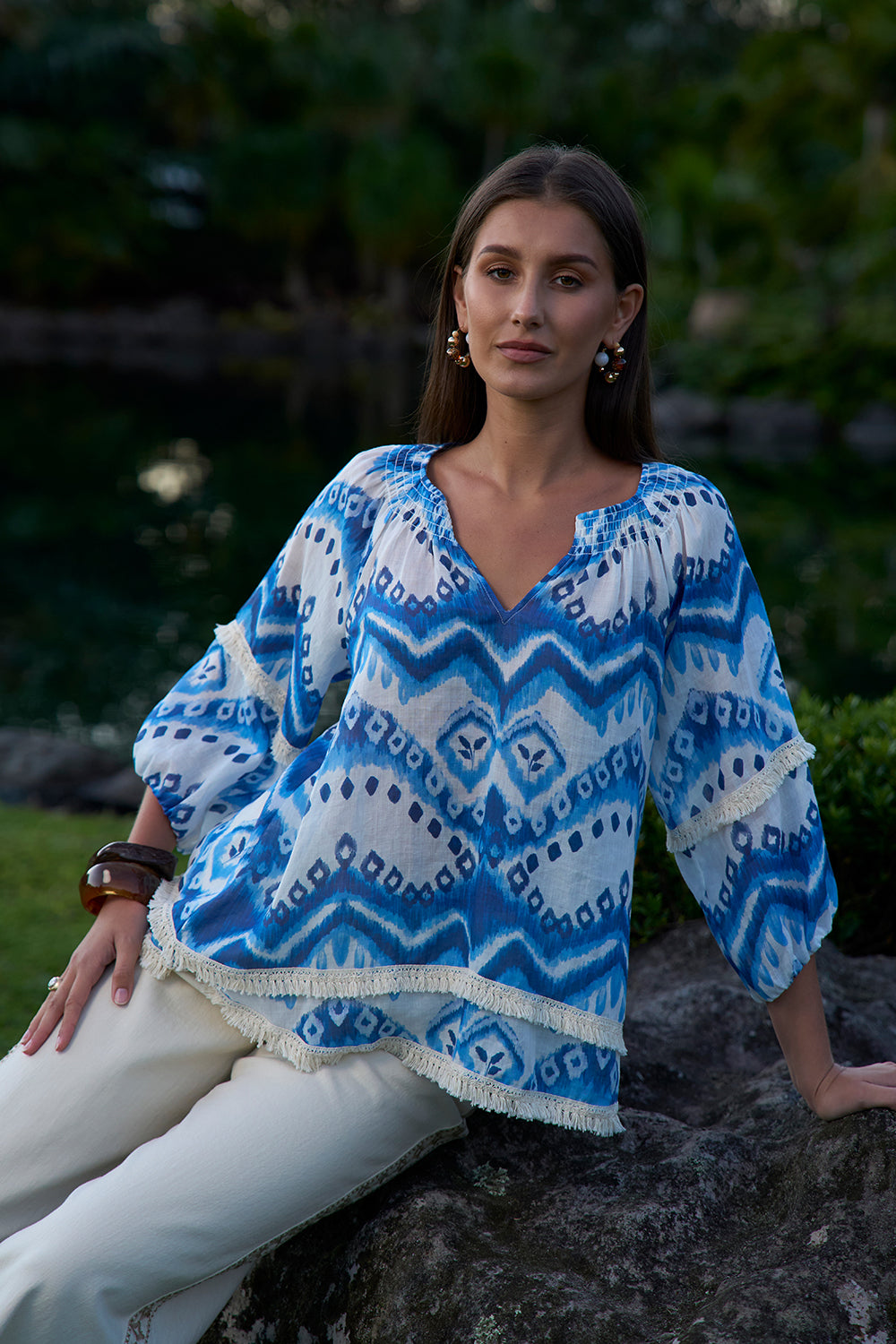 Loobies Story Zahlee Blouse Corfu Blue