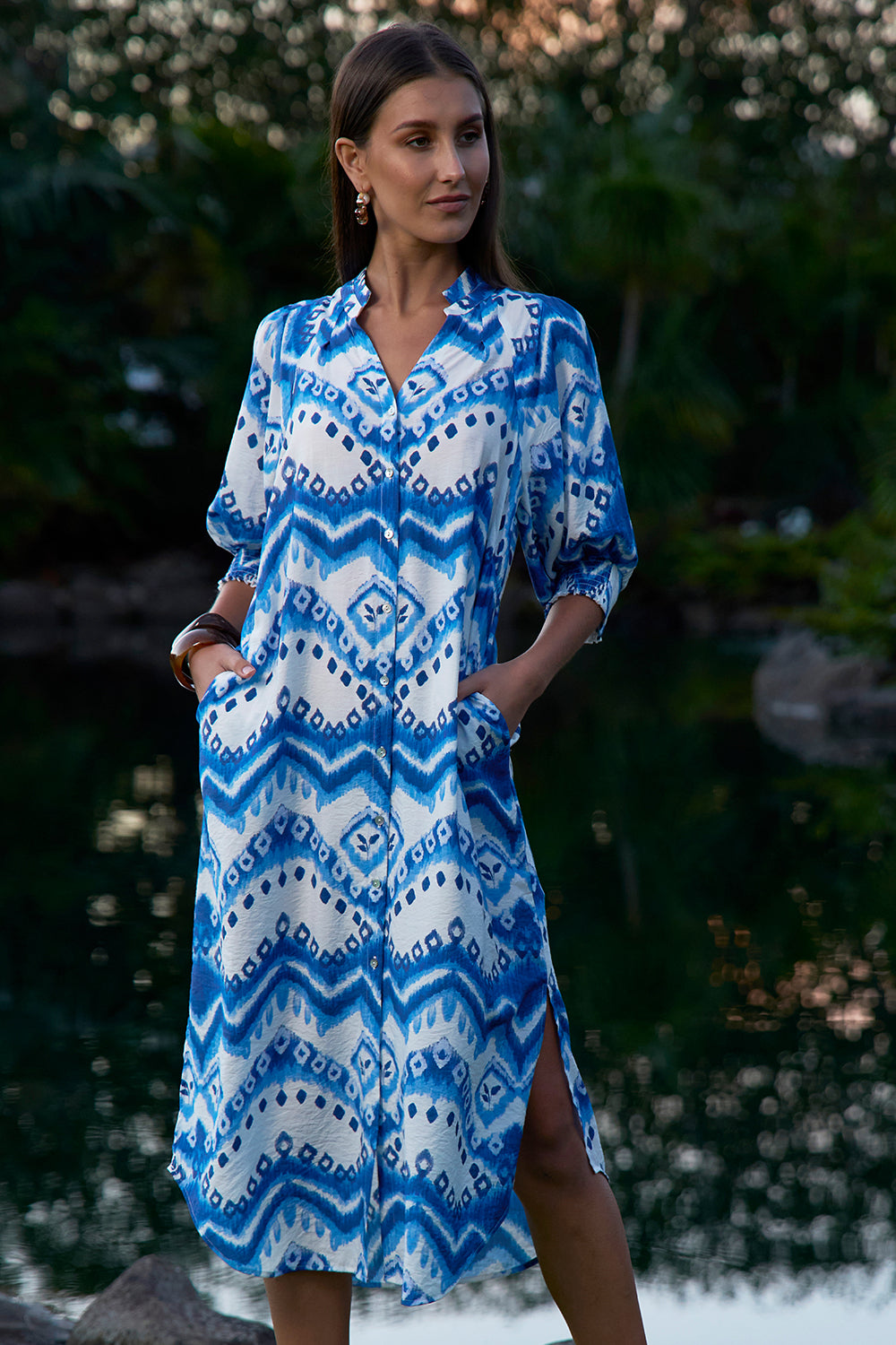 Loobies Story Zahlee Shirt Dress Corfu Blue