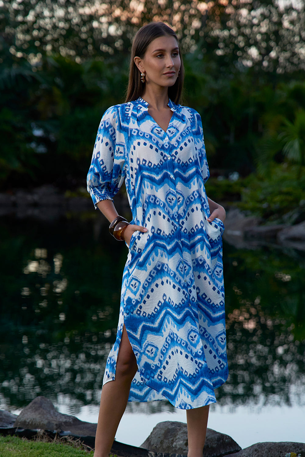 Loobies Story Zahlee Shirt Dress Corfu Blue