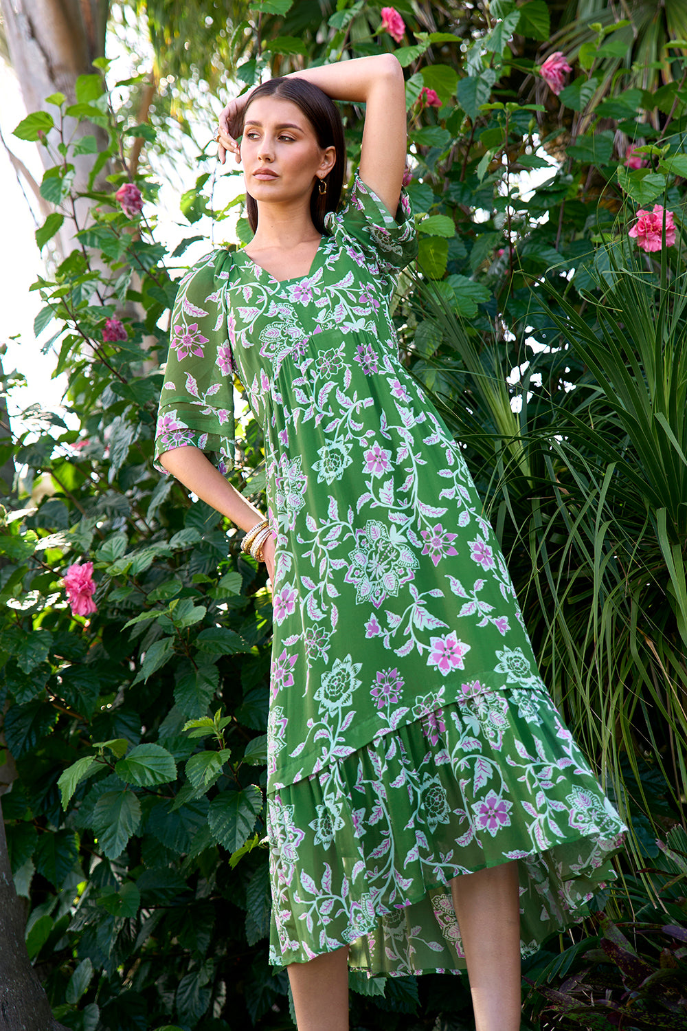 Loobies Story Aisha Midi Dress Tea Leaf