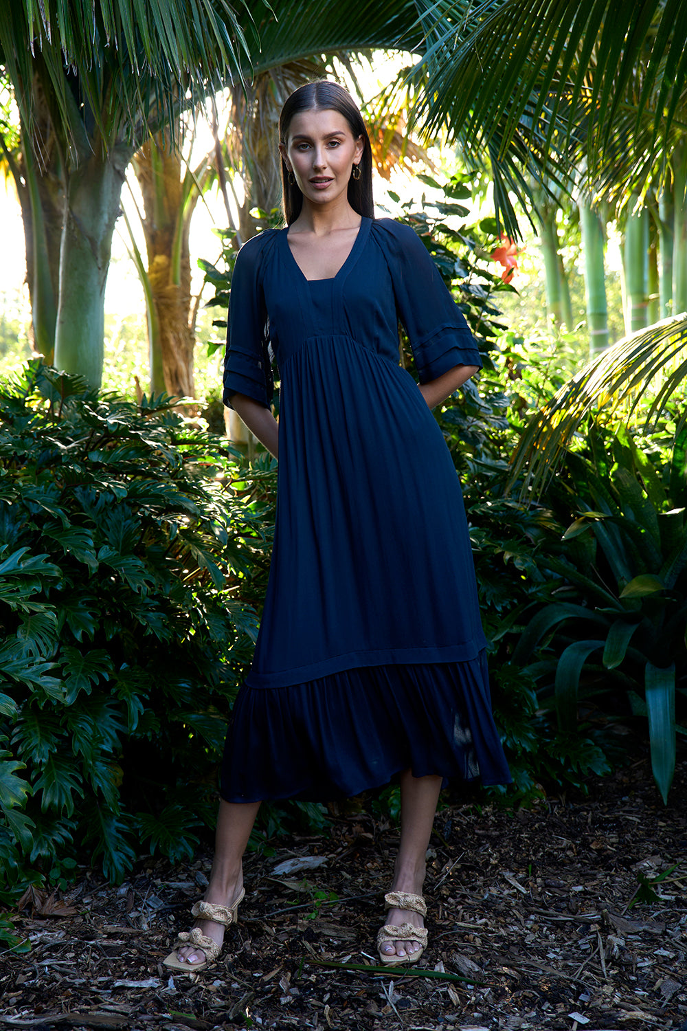 Loobies Story Reina Midi Dress Indigo
