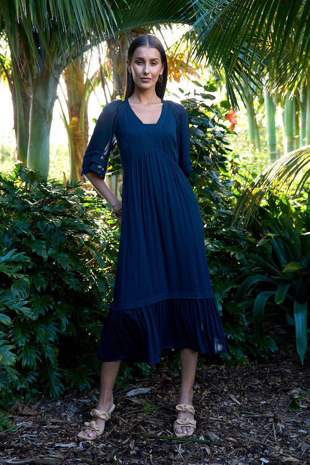 Loobies Story Reina Midi Dress Indigo
