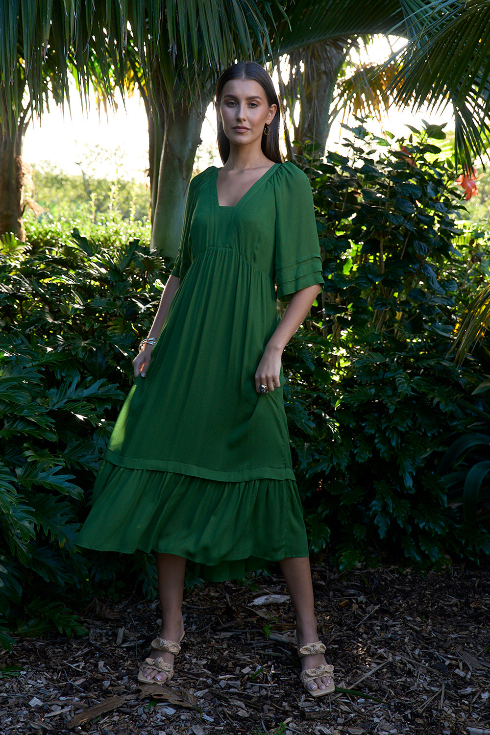 Loobies Story Reina Midi Dress Tea Leaf