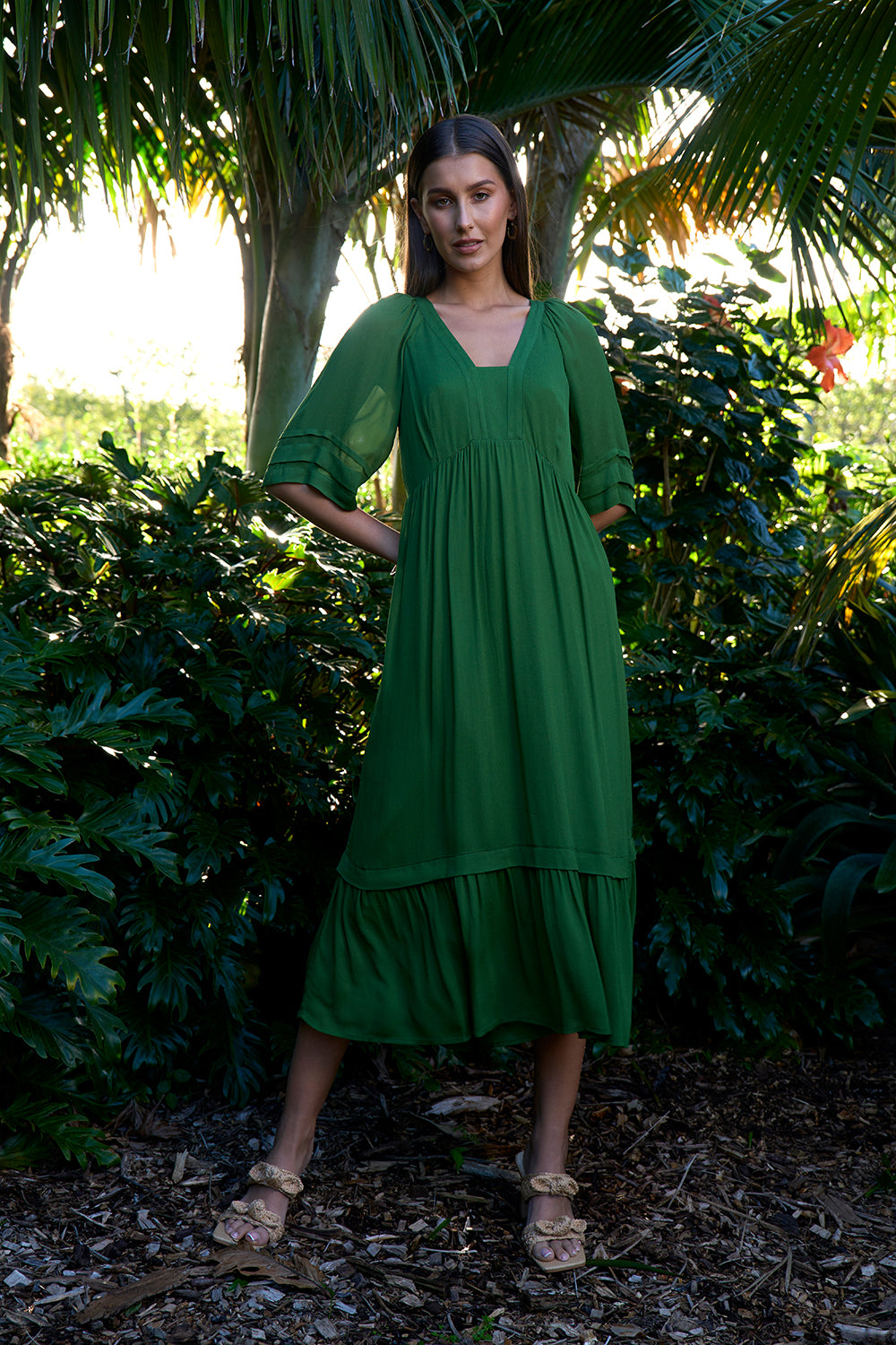 Loobies Story Reina Midi Dress Tea Leaf