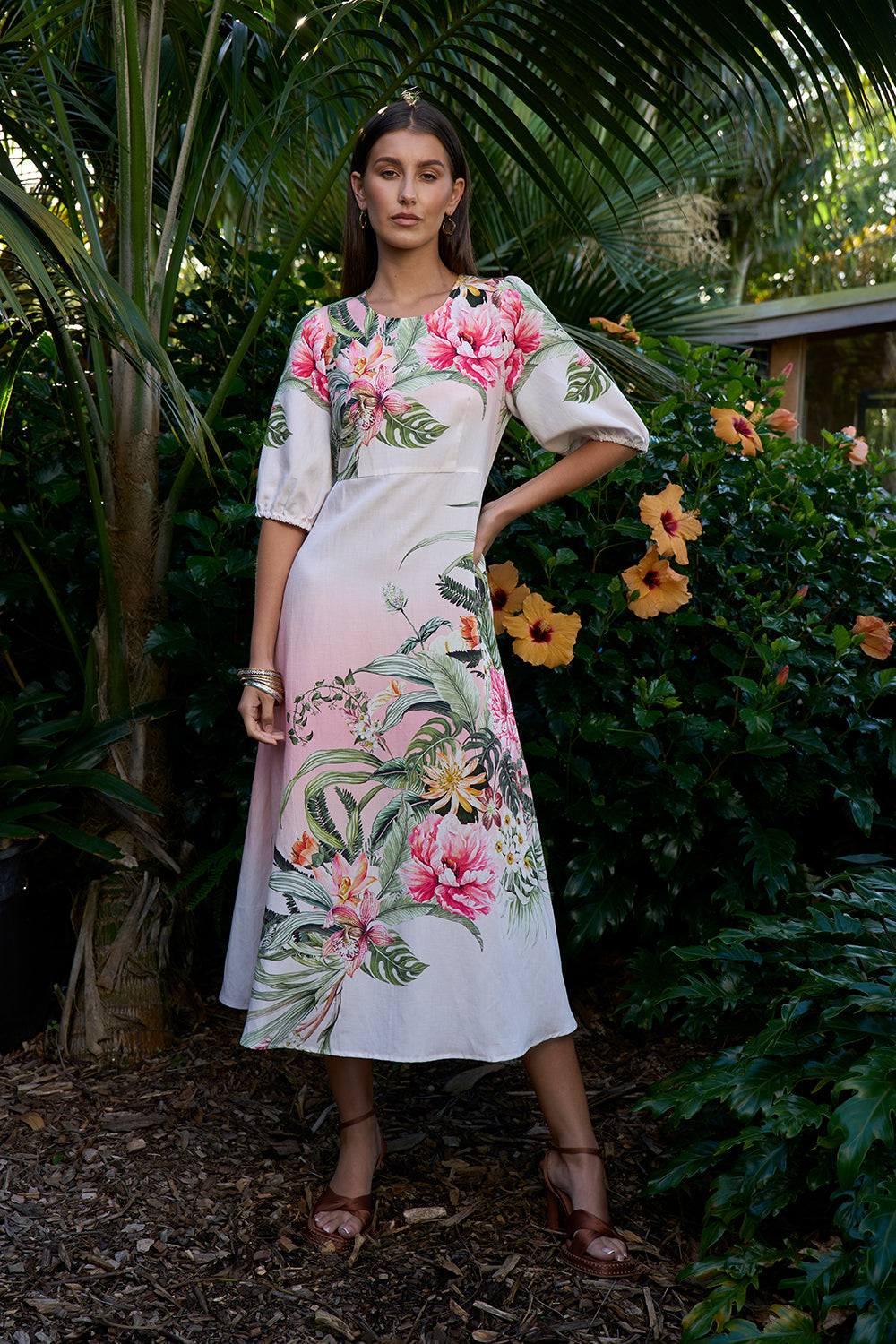 Loobies Story Ayana Midi Dress Blush