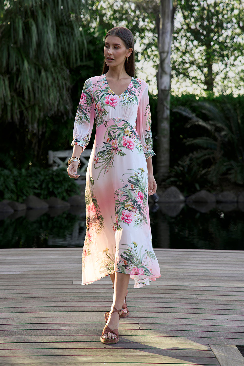 Loobies Story Ayana Midi Dress Blush