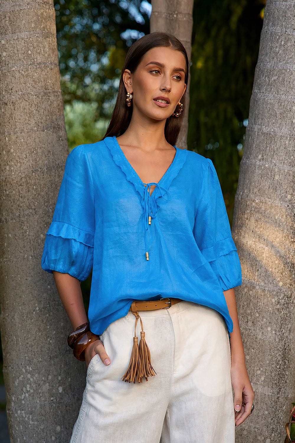 Loobies Story Waterlily Blouse Bluebell