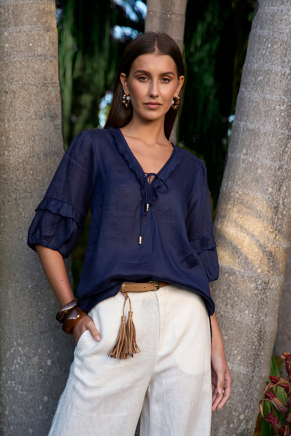 Loobies Story Waterlily Blouse Indigo