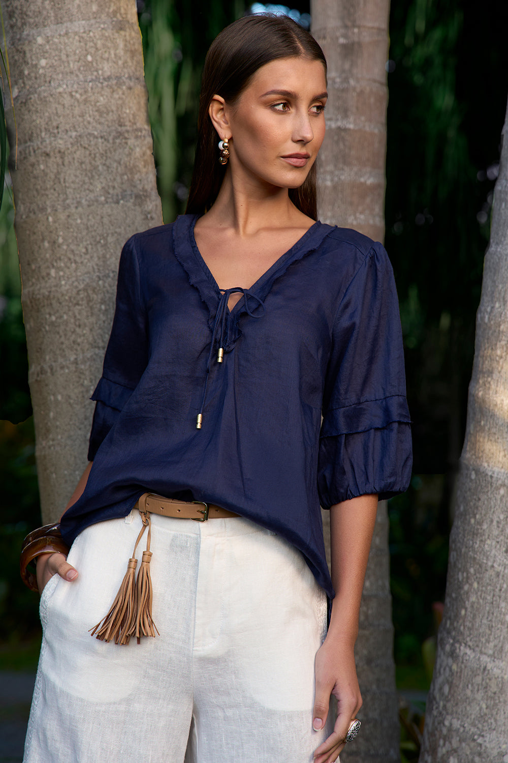 Loobies Story Waterlily Blouse Indigo