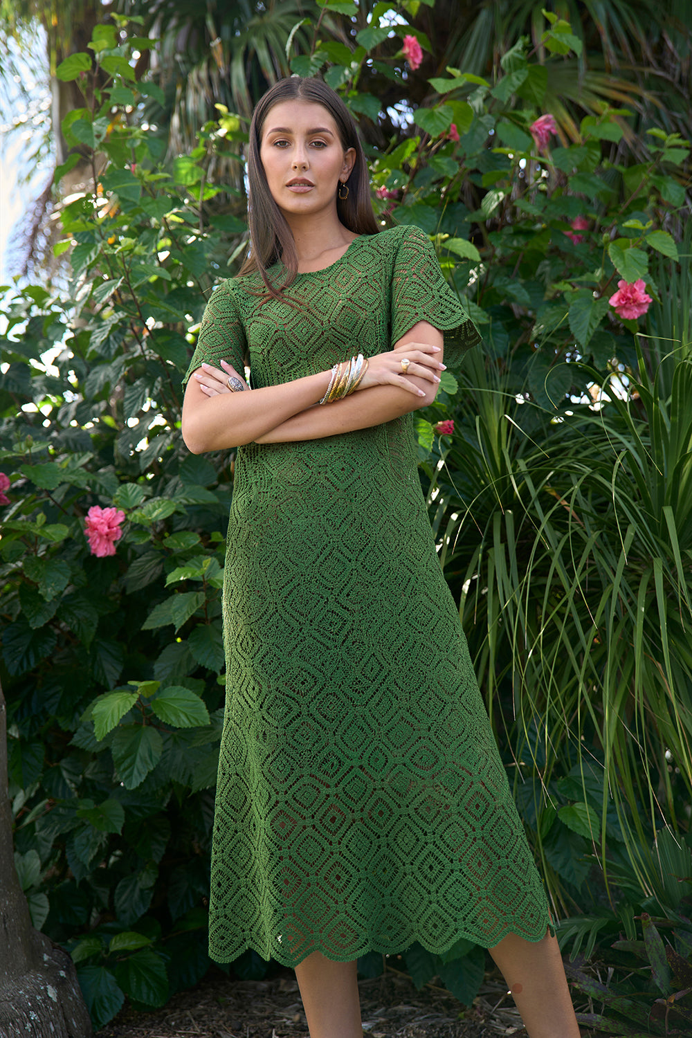 Loobies Story Lotus Dress Tea Leaf